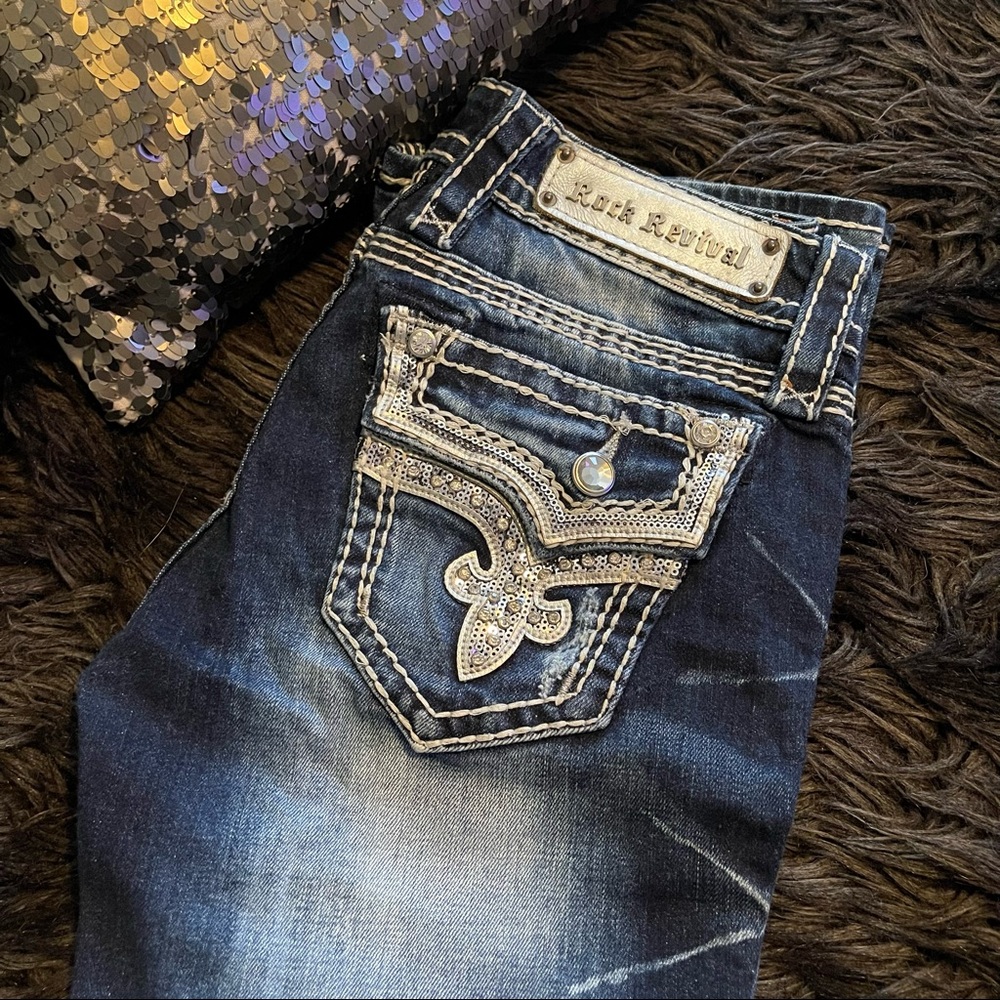 Rock Revival Kai boot silver bling pockets! Hard to find!!